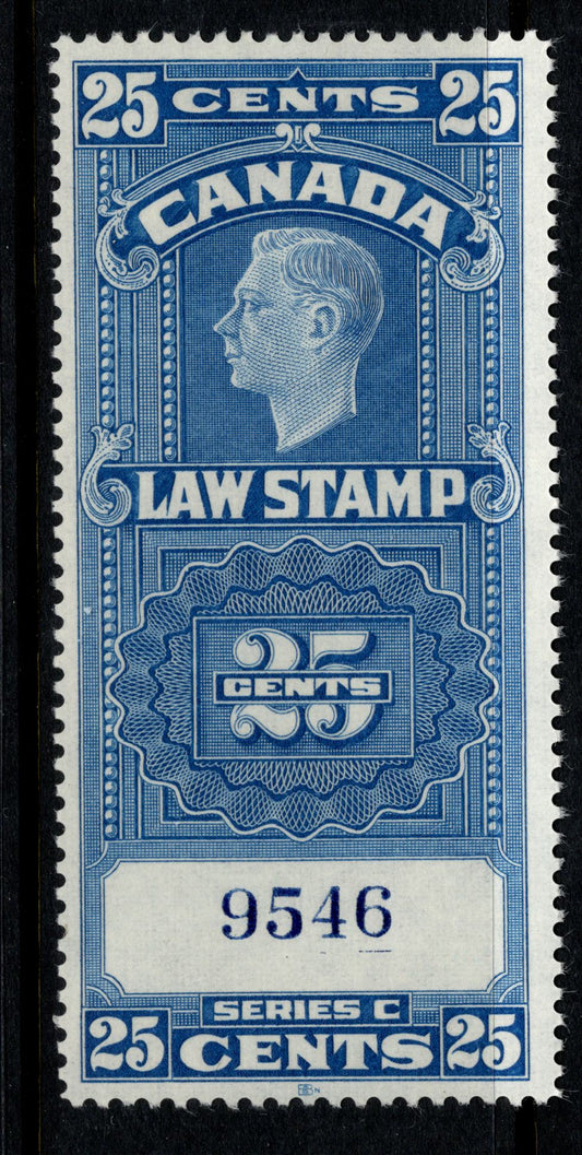 Lot 152 Canada #FSC24 25c Blue King George VI, 1938-1957 Supreme Court Issue, A VFNH Single