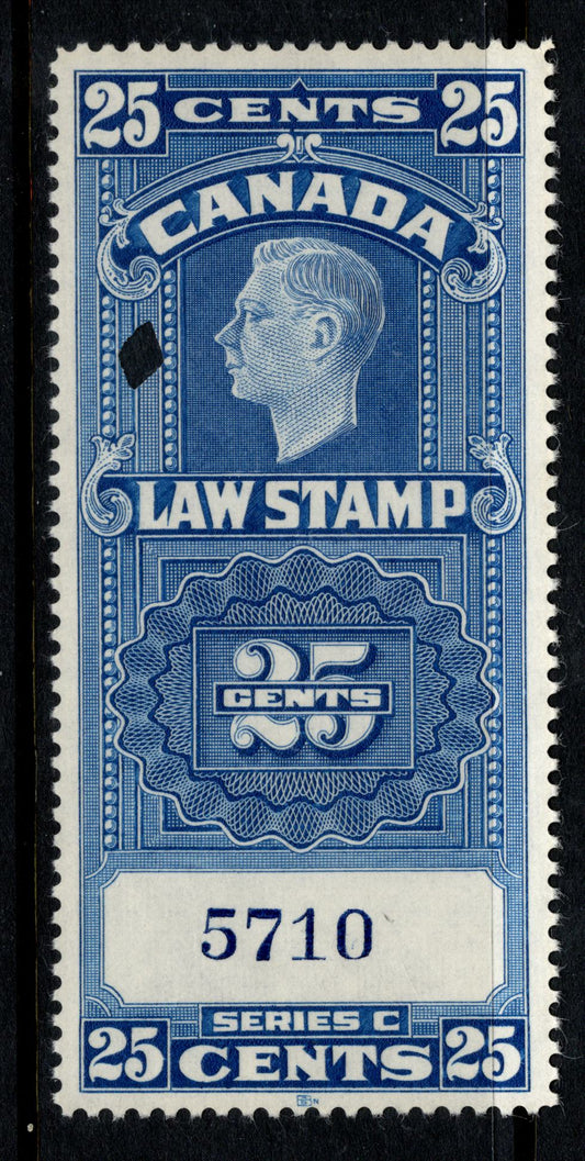 Lot 152 Canada #FSC24 25c Blue King George VI, 1938-1957 Supreme Court Issue, A Very Fine Used Single