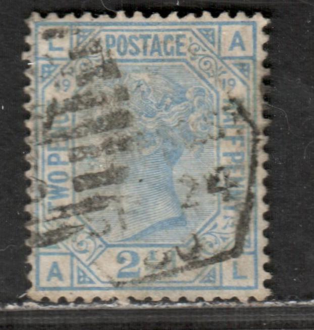 Lot 154 Great Britain SG#142, SC#68 2 1/2d Blue 1876-1880 Queen Victoria Issue, Plate 19, Orb Wmk, A Fine Used Single, Click on Listing to See ALL Pictures, Estimated Value $27