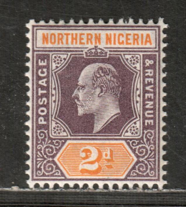 Lot 158 Northern Nigeria SG #22 2d Deep Dull Purple & Pale Orange King Edward VII, 1905-1907 Imperium Keyplates Issue With Multiple Crown CA Wmk On Ordinary Paper, A VFNH Single According To McCaig 20,640 Were Issued