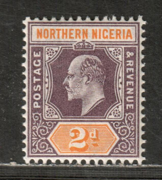 Lot 158 Northern Nigeria SG #22 2d Deep Dull Purple & Pale Orange King Edward VII, 1905-1907 Imperium Keyplates Issue With Multiple Crown CA Wmk On Ordinary Paper, A VFNH Single According To McCaig 20,640 Were Issued