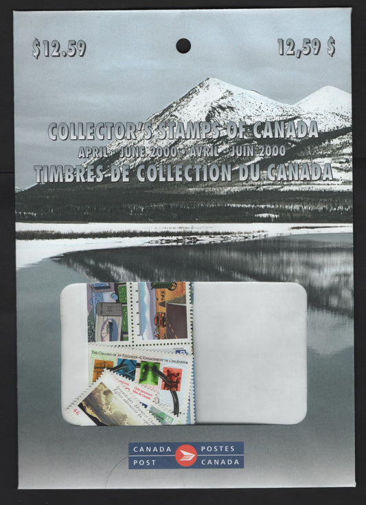 Lot 85 Canada #1847-1858 46c-95c Multicoloured Supreme Court Justices - Sun Breaking Through Clouds, 2000 Supreme Court Issue - Seventh Day Adventist Church Issues, A VFNH Sealed Quarterly Pack Containing All Issues From April-June 2000