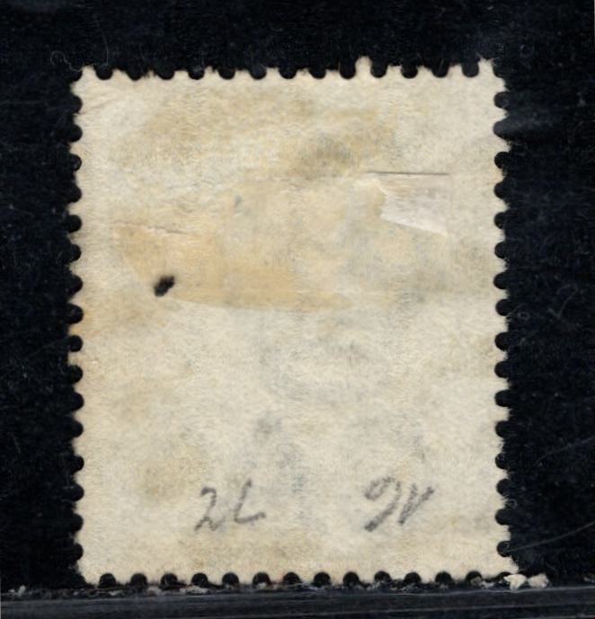 Lagos #25 6d Sage Green Queen Victoria, 1884-1886 Queen Victoria New Color Keyplates Issue, A Fine Used Single Crown CA Wmk, De La Rue Printing,