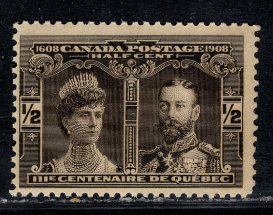 Canada #96 1/2c Black Brown Prince & Princess Of Wales, 1908 Quebec Tercentenary Issue, A FNH Single