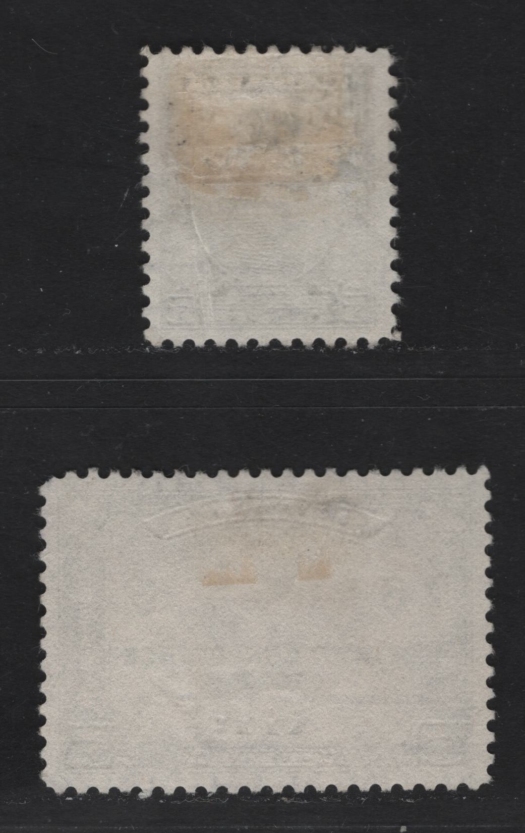 Canada #193, C4 5c, 6c On 5c Deep Dull Blue, Deep Olive Brown Prince Of Wales & Mercury & Globe, 1932 Ottawa Economic Conference Issue, 2 VF Used Singles With Large Margins