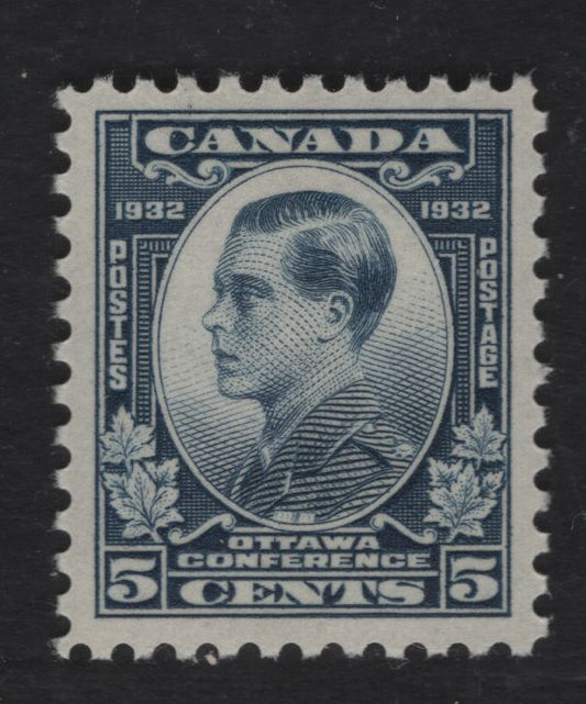 Canada #193 5c Deep Dull Blue Prince Of Wales, 1932 Ottawa Economic Conference Issue, A VFNH Single Semi-Gloss Cream Gum