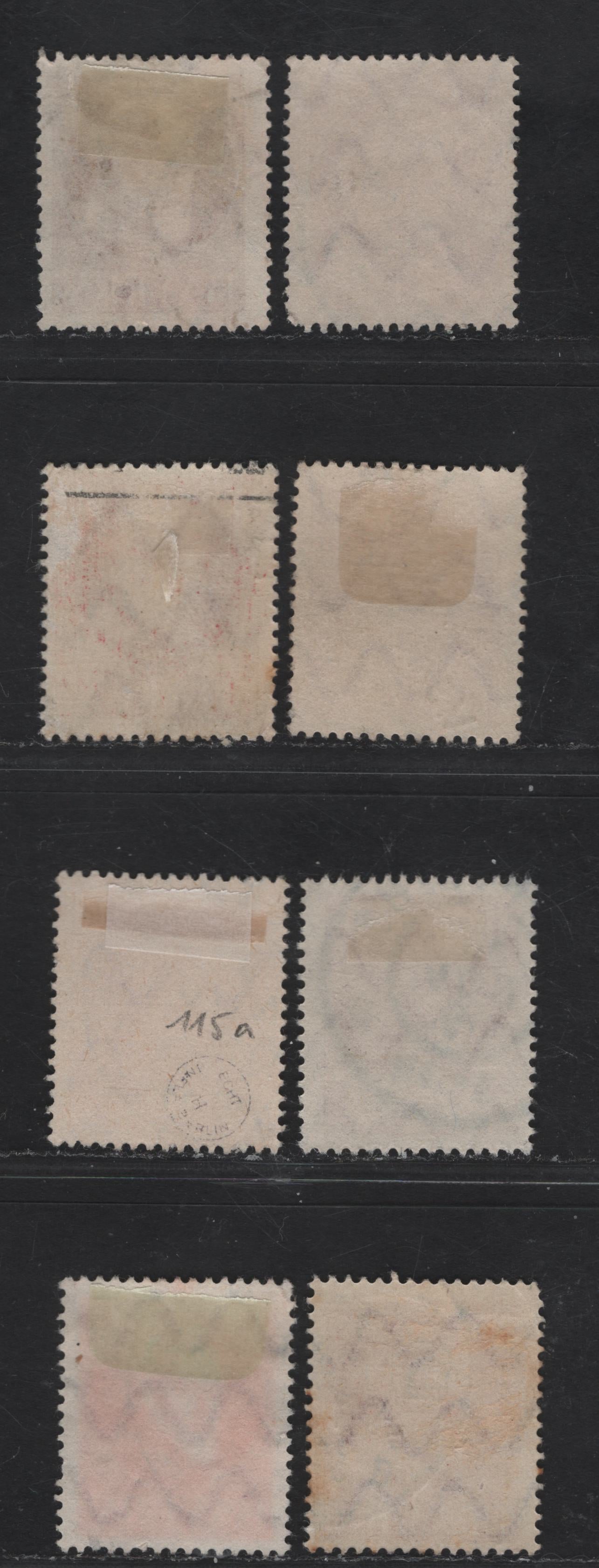 Bavaria #99-100 10pf Carmine - 15pf Vermilion, 1914-1920 King Ludwig III Issue, 8 F&VF Used Singles Various Shades Of The Wartime Printing, All With Dated Cancels. Mostly Between 1916 & 1920