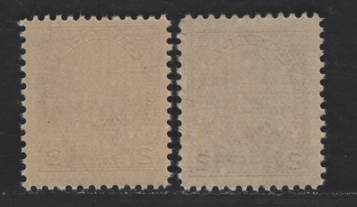 Canada #212-var 2c Brown Duke Of York, 1935 Silver Jubilee Issue, Fine NH Singles,  Medium & Thin Translucent Paper With Clear Vertical Mesh, Unlisted, Cream Semi-Gloss Gum