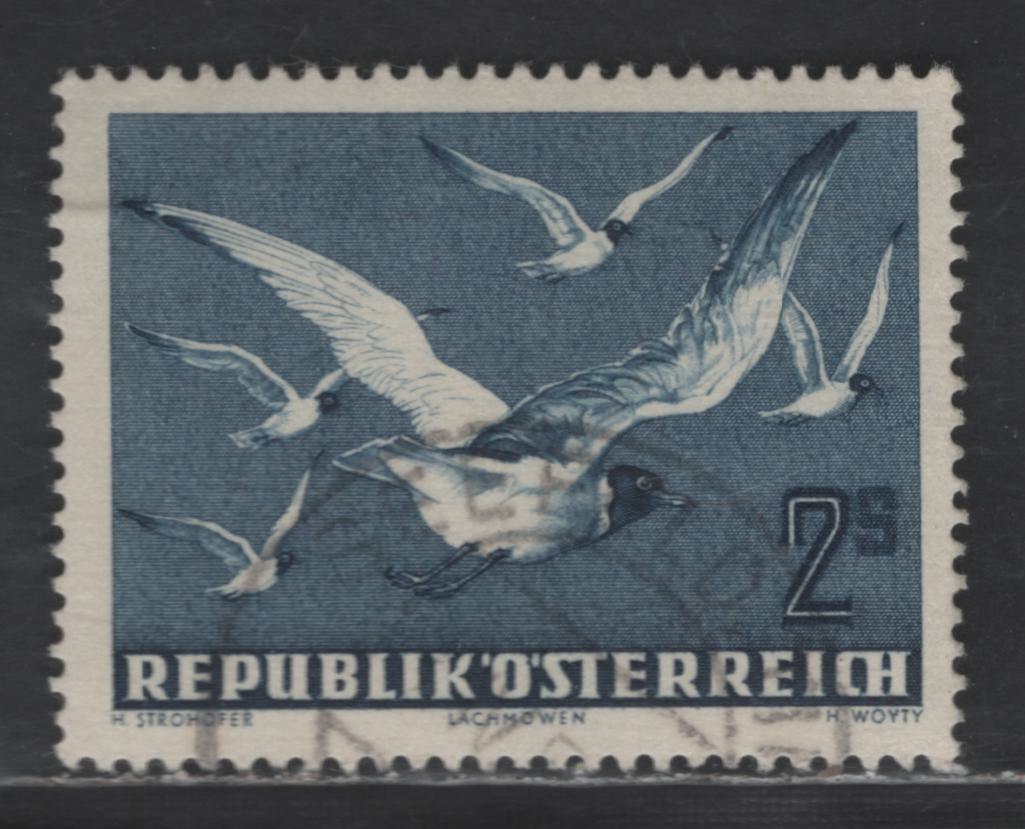 Austria SC#C56 2s Dark Blue Rooks, 1950-1953 Airmail Issue, A Very Fine Used Single