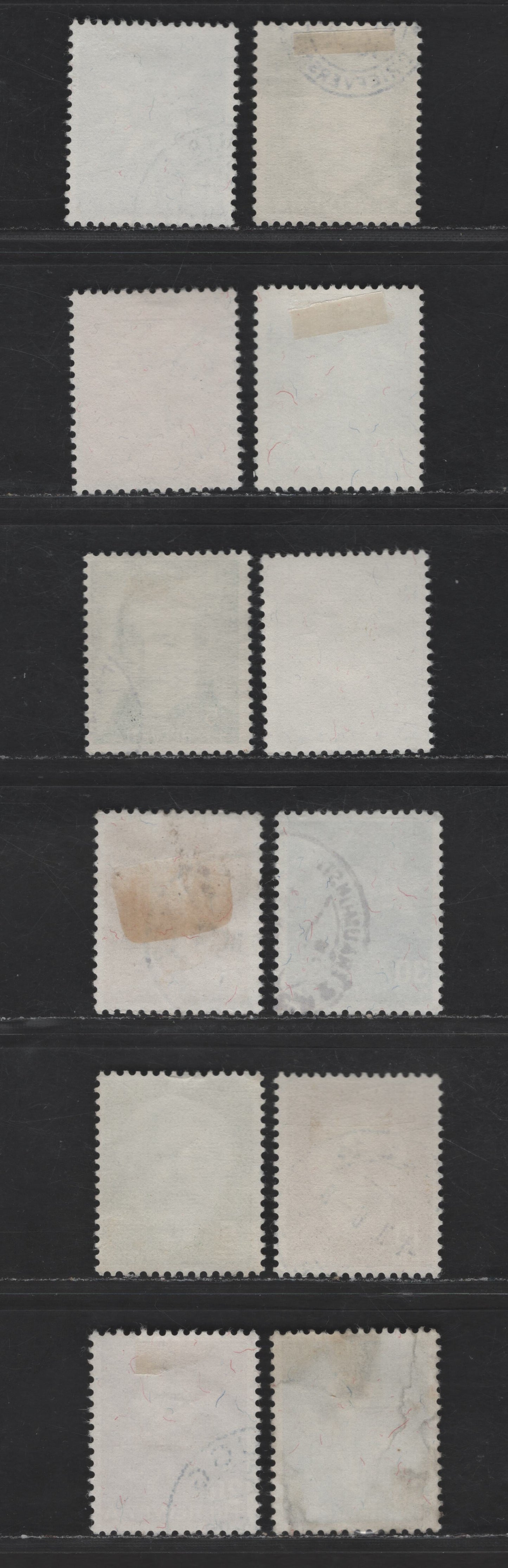 Switzerland SC#B126-B129, B137-B140, B150-B153 5c+5c - 30c+10c Green - Dark Blue, Gray & Lilac Emanuel von Fellenberg - Crocus, 1943-1945 Semi Postal Issues, 12 Very Fine Used Singles