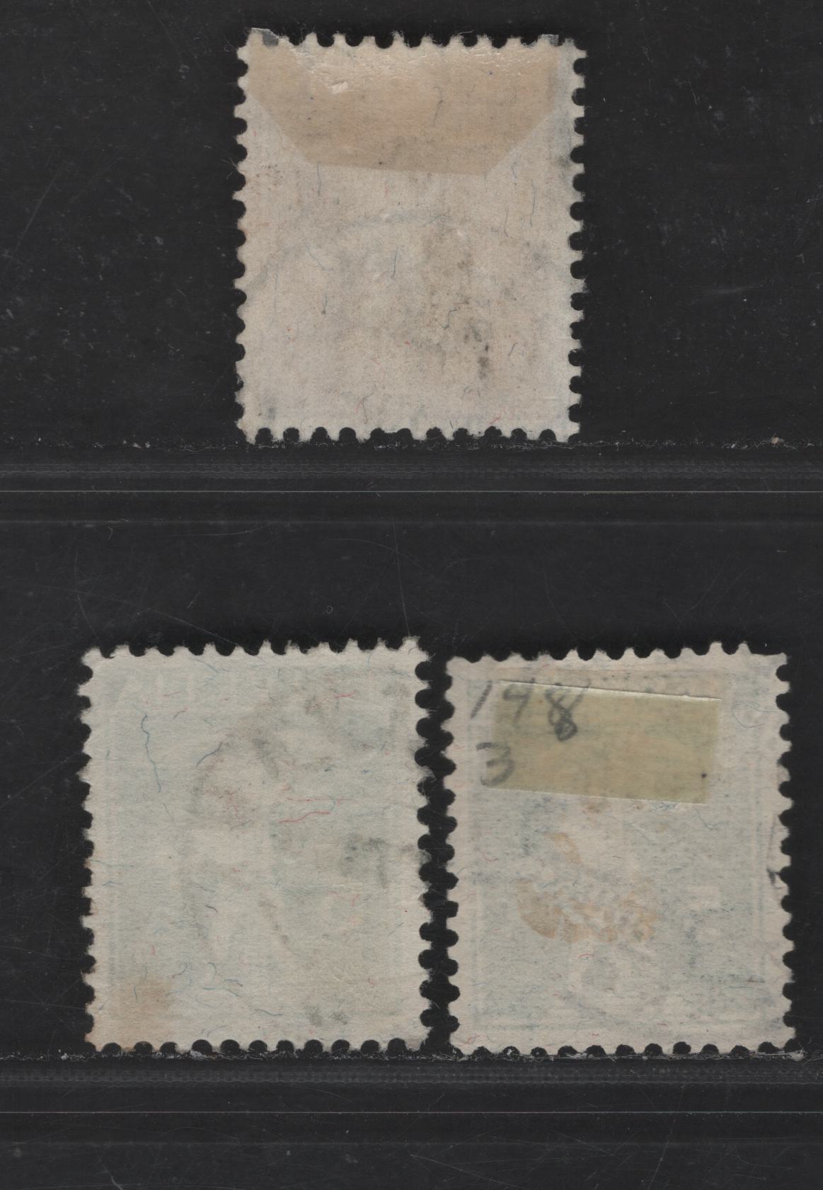 Switzerland SC#146, 148 2c - 5c Bistre - Green William Tell's Son, 1909 Pictorial Issue, 3 Very Fine Used Singles, Original Types, Granite Paper