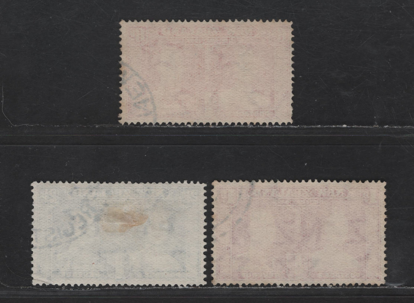 New Zealand SG#599-601 1d - 6d Carmine - Orange King George VI & Queen Elizabeth, 1937 Coronation Issue, 3 Fine/Very Fine Used Singles