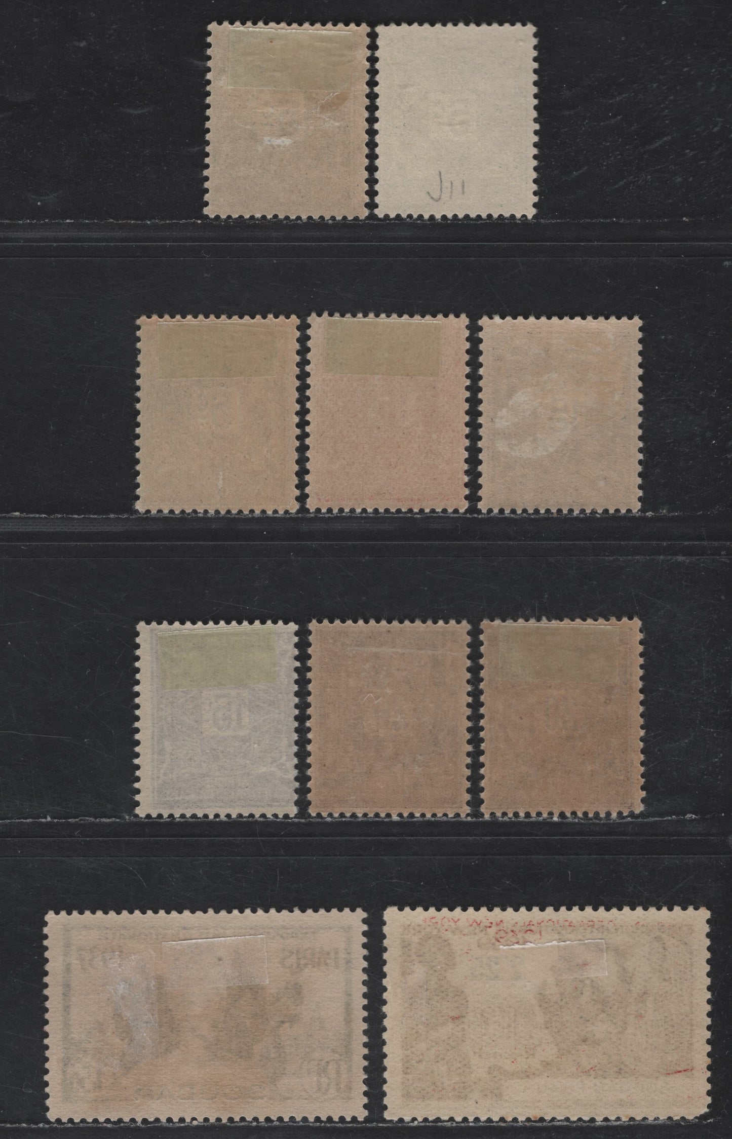 Lot 112 French Sudan SC#111, 117, J11-J14 1.50fr - 20c Ultramarine - Dark Brown Paris Int'l Exposition - Numerals, 1931-1937 Paris Expo - Postage Due Issues, 10 F/VFOG & Unused Singles, Additional Shades