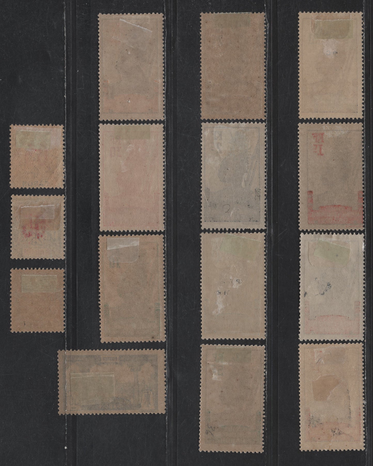 Lot 119 Gabon SC#38, 49,c, 50,b, 51-53, 54b, 55, 67, 73, 76, J1 20c - 5c Chocolate & Dark Violet - Light Blue Fang Warrior - Banner, 1910-1922 Pictorial & Postage Due Issues, 15 F/VFOG Singles