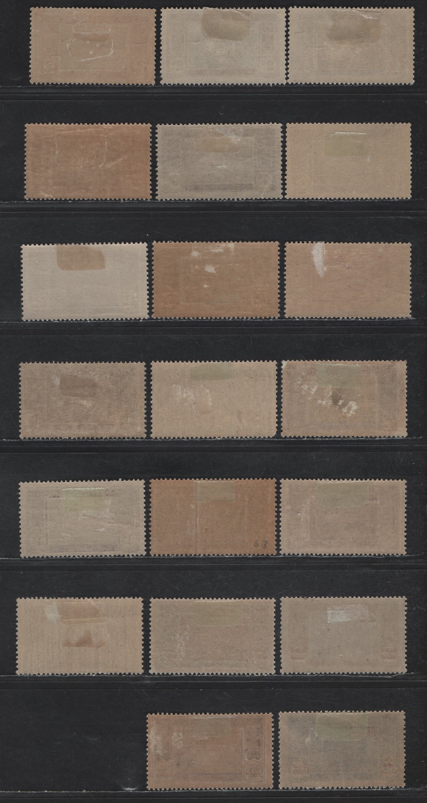 Lot 146 Ivory Coast SC#42-44, 48, 50, 53, 59, 63, 65, 81, 84-85, 87 1c - 1.25fr Brown & Violet - Dark Blue & Ultramarine River View, 1913-1935 Definitive Issue, 20 F/VFOG Singles With Shade Varieties