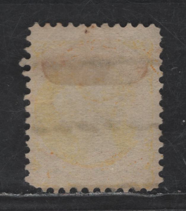 Lot 226 Canada Walburn#L-35-D (Unitrade #35xx) 1c Bright Yellow Queen Victoria, 1870-1893 Small Queen Issue, A Very Good Used Single, Mid Second Ottawa Printing, Double Style L Precancel, Perf 12, Paper Type 2O-B (See Body)