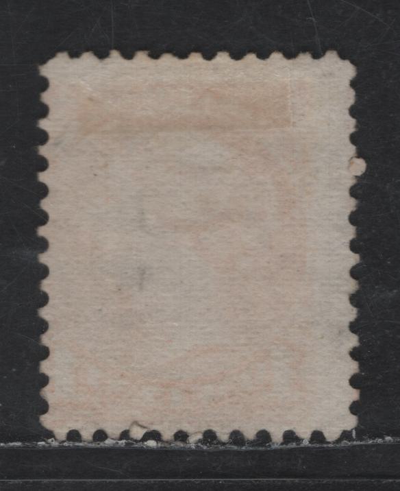 Lot 236 Canada #35iv 1c Deep Orange Queen Victoria, 1870-1893 Small Queen Issue, A Very Good Used Single, First Ottawa Printing, Paper Type FO-F (See Body), Perf 12, Plate Dot At Lower Left, Circle of Wedges Cancel