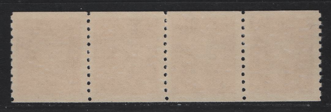 Lot 291 Canada #300 4c Dark Carmine King George VI, 1950 Postes-Postage Coil Issues, A VFNH Coil Strip Of 4, Perf 9.5 Vertical