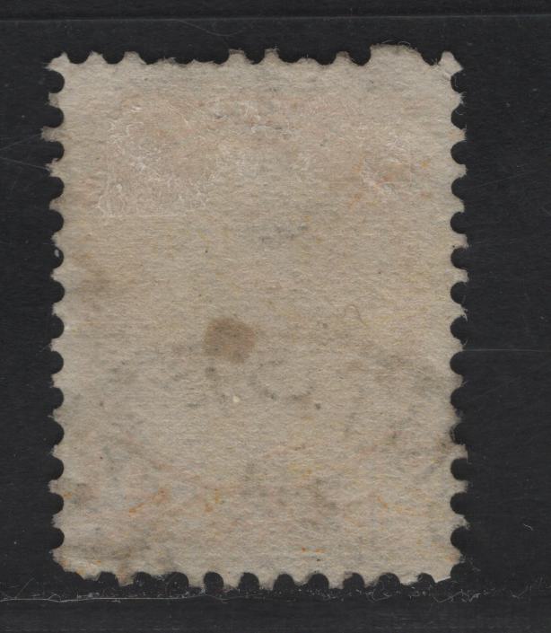 Lot 344 Canada #35var 1c Bright Yellow Queen Victoria, 1870-1893 Small Queen Issue, A Very Fine Used Single, Late Second Ottawa Printing, Paper Type 2O-H, Large Blemish Under Last A Of Canada, Perf 11.9x12