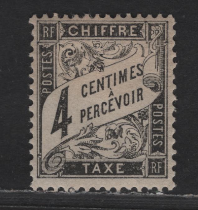 Lot 168 France SC#J14 4c Black Numeral & Banner, 1882-1892 Postage Dues, A FOG Single