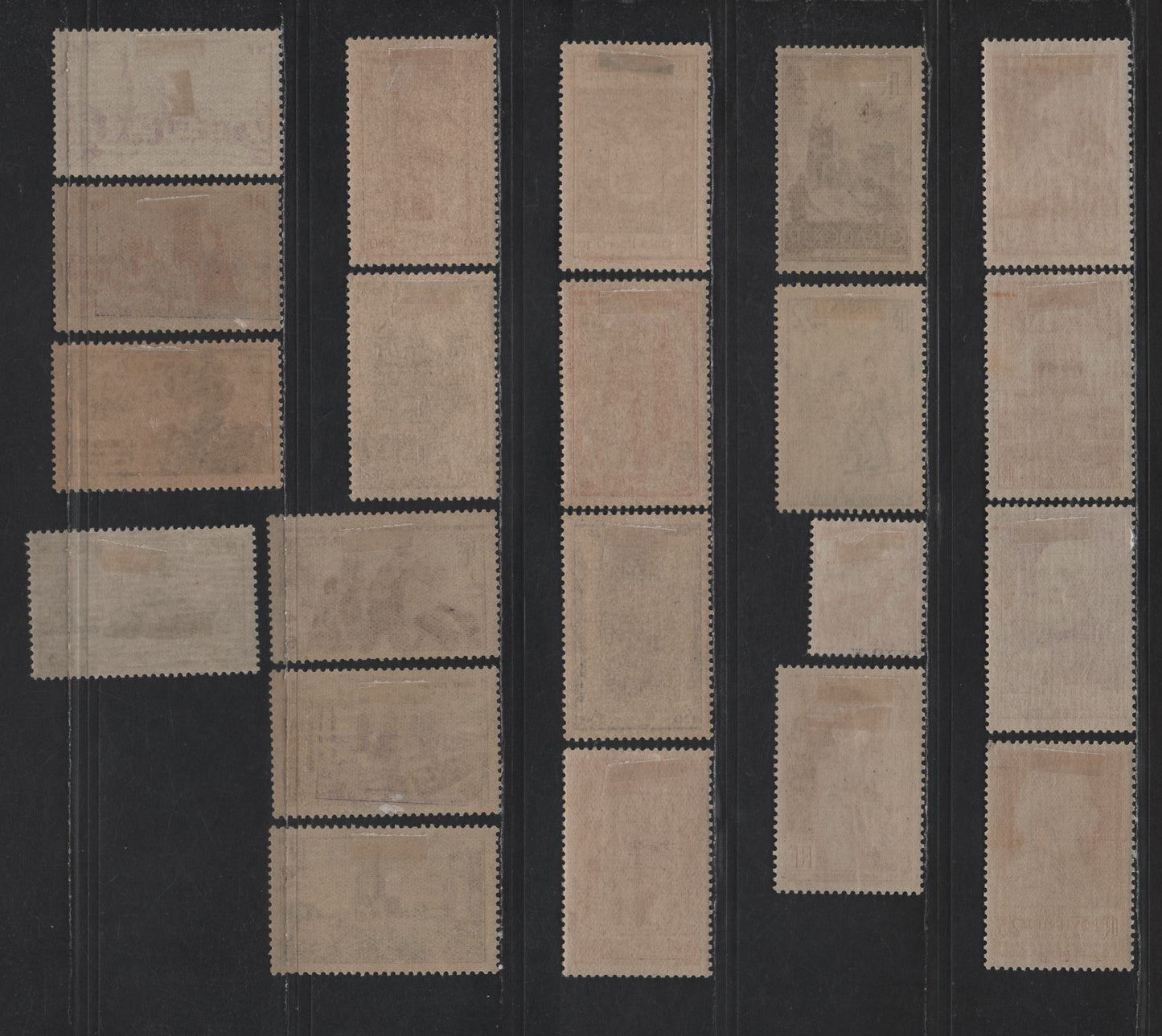 Lot 227 France SC#B185-B205 50c+1.5fr - 2fr+3fr Black - Brown Red French Cathedrals - The Letter, 1944-1946 Semi Postal Issues, 21 VFOG Singles