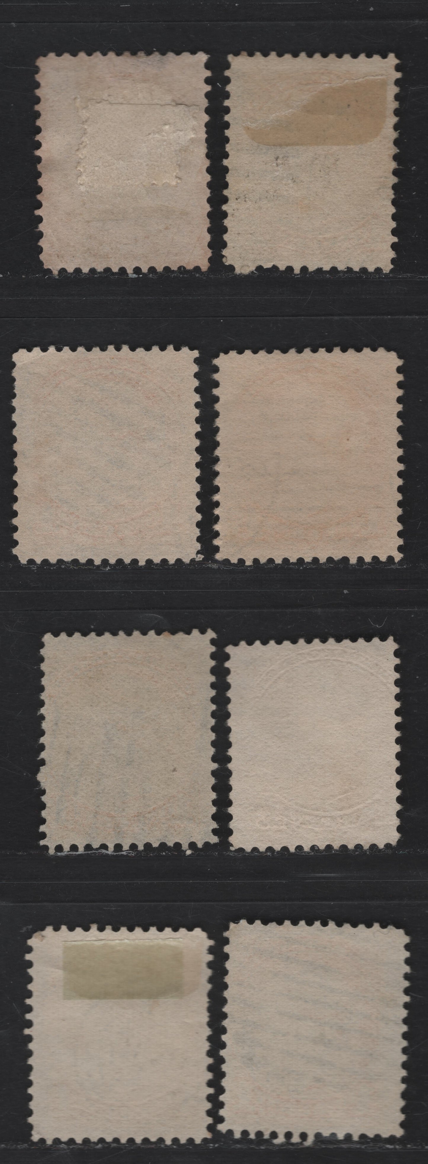 Lot 28 Canada #35i 1c Yellow Queen Victoria, 1870-1893 Small Queen Issue, 8 Very Good/Fine Used Singles, Early Second Ottawa Printings, 2O-J, 2O-K, 2O-L, 2O-M & 2O-N Papers, Without Plate Dots, Different Shades