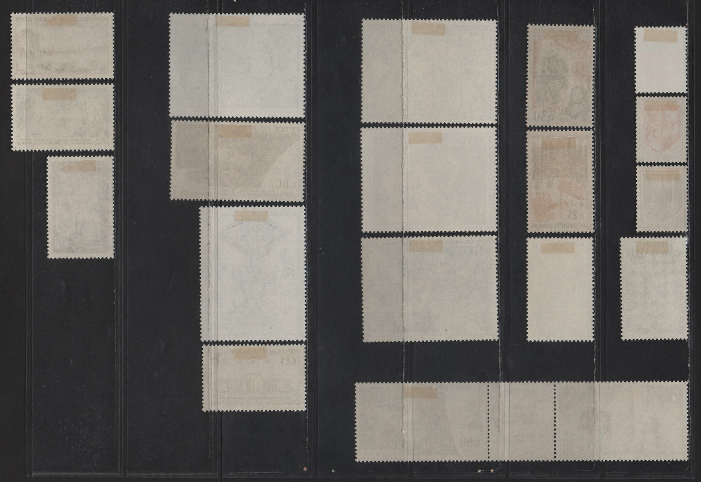 Lot 294 France SC#1133-1157 25c Slate Green, Yellow Green & Red Brown - Slate, Green & Brown Planting Seed - Luneville Chateau, 1965-1966 National Reforestation Campaign - Reunion of Lorraine & Bar Issues, 18 VFOG Singles, Paper Varieties