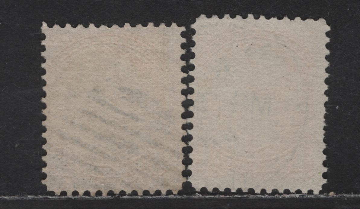 Lot 303 Canada #35 1c Deep Yellow & Bright Yellow Queen Victoria, 1870-1893 Small Queen Issue, 2 Fine Used Singles, Mid Second Ottawa Printings, Paper 2O-N