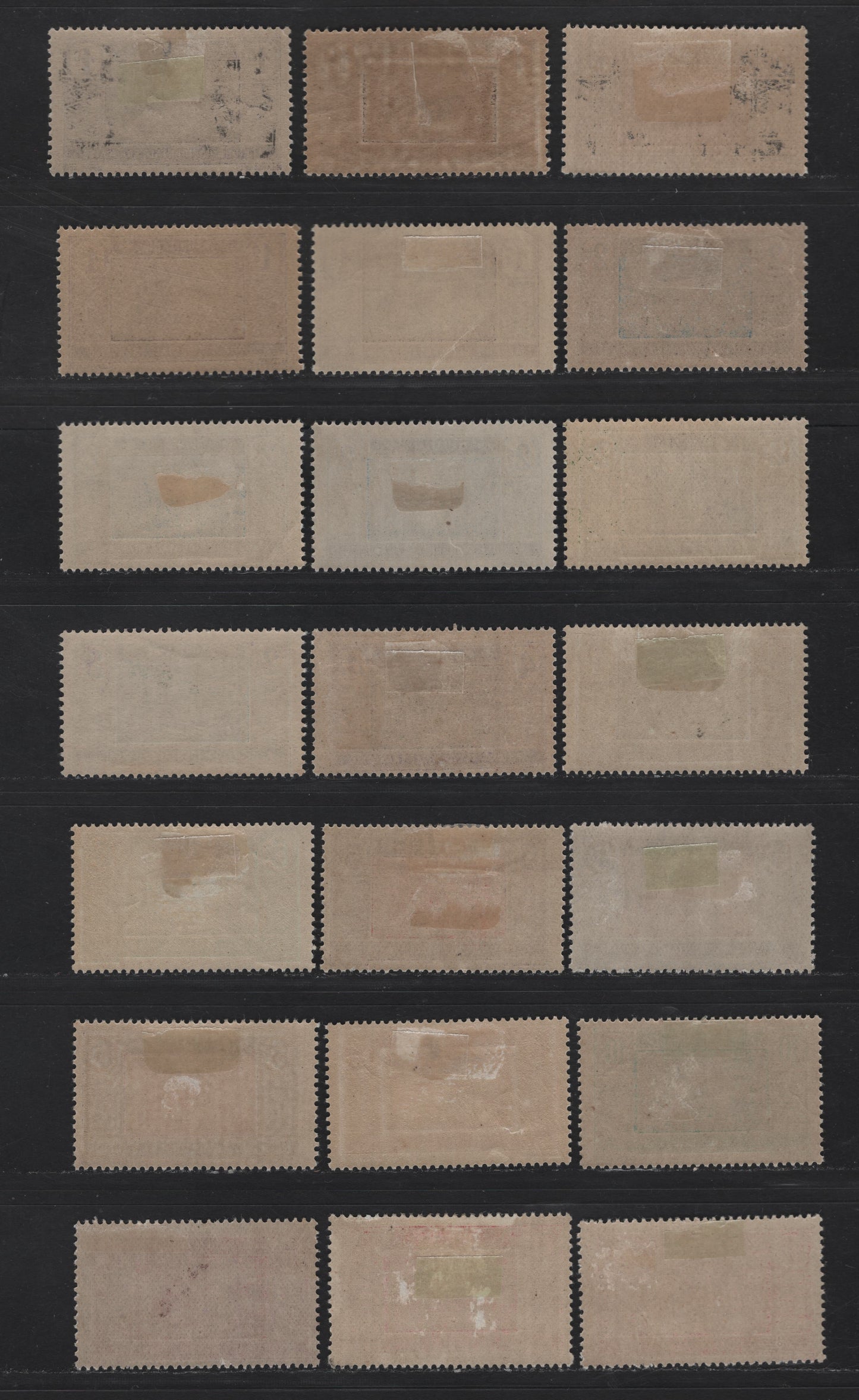 Lot 40 Mauritania SC#18-20, 21a, 22-25 1c - 10c Brown Violet & Brown - Lilac Rose on Bluish Crossing Desert, 1913-1938 Crossing Desert Pictorial Issue, 21 F/VFOG Singles, Shade Varieties