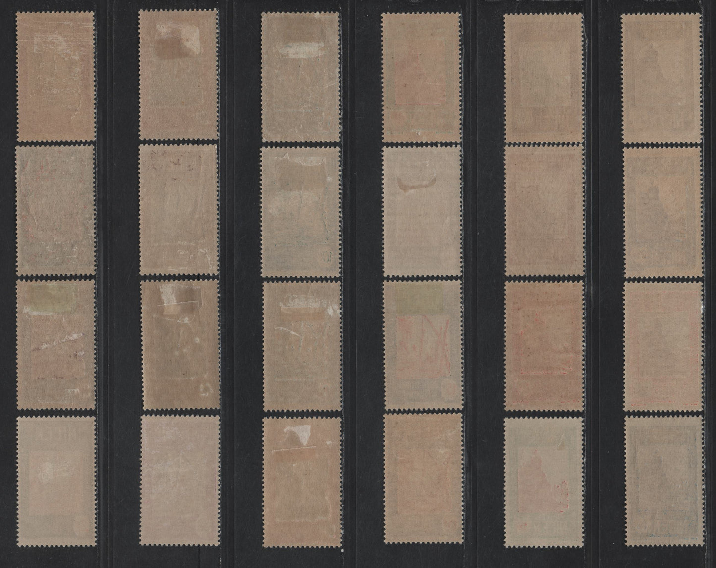 Lot 71 Niger SC#29-34, 36-37, 39, 44, 53, 57, 59-61, 63, 65-68 1c - 2.50fr Lilac Rose & Olive - Black Brown Drawing Water from Well - Zinder Fortress, 1926-1940 Pictorial Definitive Issue, 38 F/VFOG Singles, Additional Shades