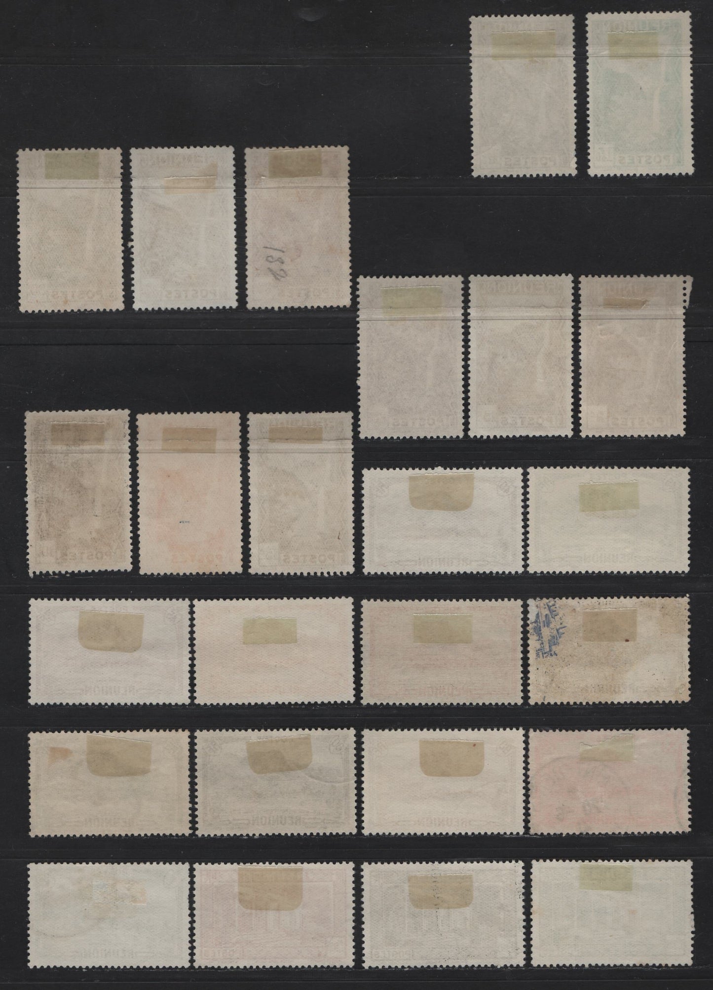 Lot 83 Reunion SC#127/159 2c - 1.75fr Dark Brown - Dark Blue Cascade of Salazie - Leon Dierx Museum, 1933-1940 Pictorial Definitives, 25 Very Fine Used Singles