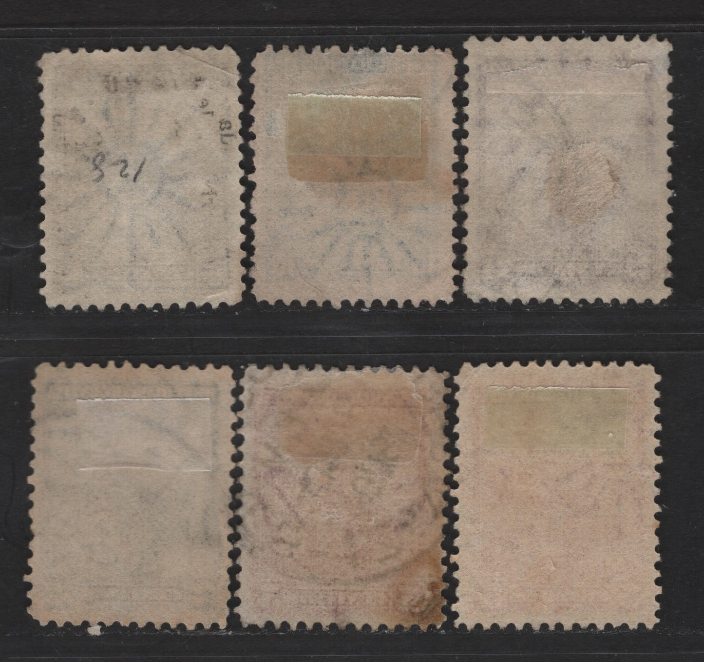 Lot 13 Argentina SC#124E, 127E, 128E, 132E, 135E 2c - 24c Slate - Violet Seated Liberty, 1899-1903 Seated Liberty Issue, A F/VFOG Singles, Perf 12, 2 Shades of 5c