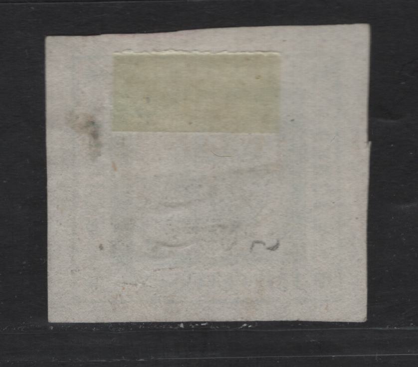 Lot 163 Uruguay SC#11 180c Green Sun Emblem, 1859 Sun Emblem Issue, A Fine Used Imperf Single Checked & Verified Original, No Gum, Very Shallow Thin