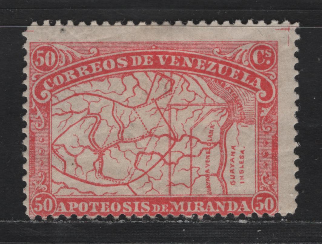 Lot 183 Venezuela SC#140 50c Rose Red De Miranda, 1896 De Miranda Issue, A VGOG Single
