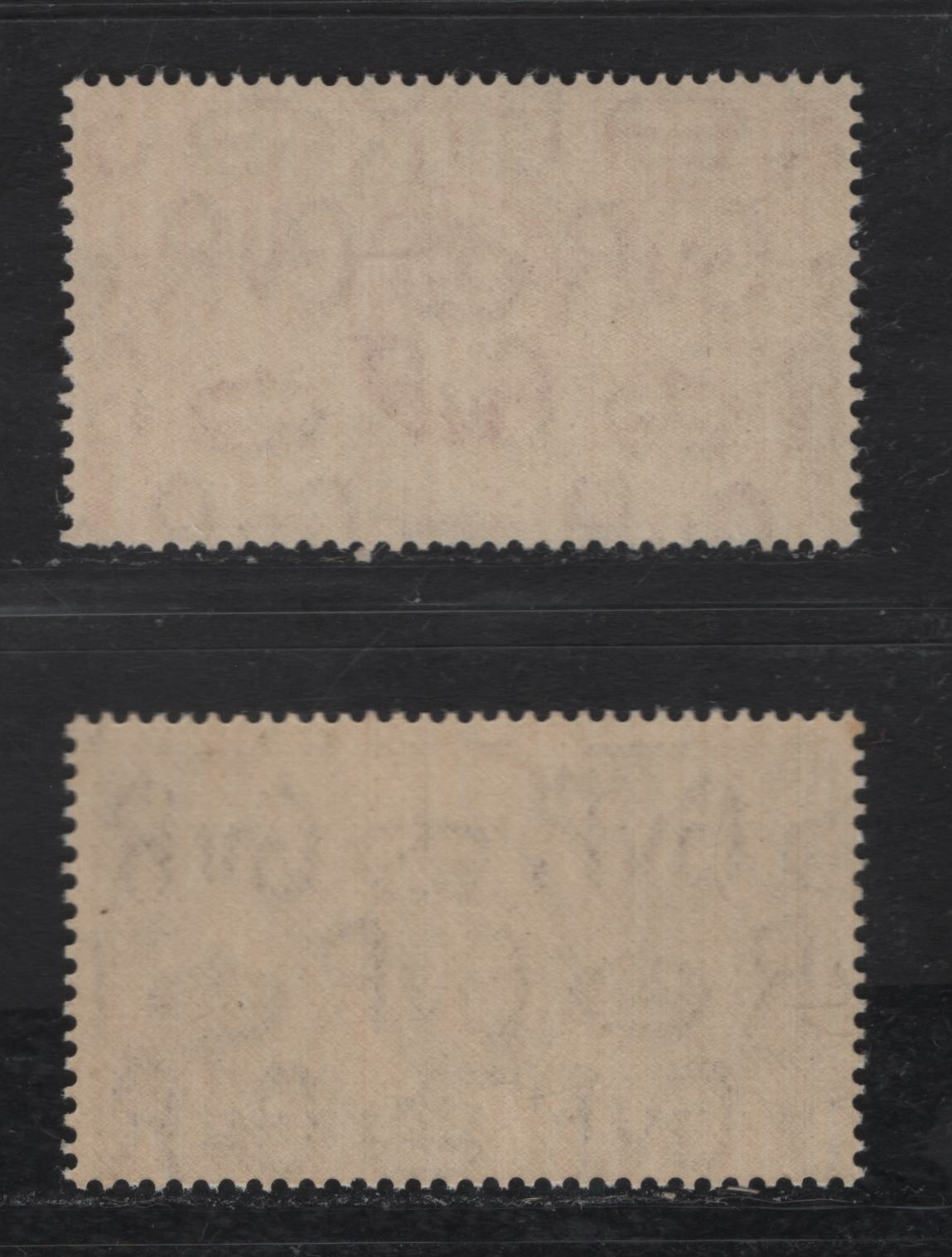 Lot 190 Great Britain SC#227-228 1d - 1.5d Scarlet - Red Brown King George V, 1935 Silver Jubilee Issue, 2 F/VFNH Singles