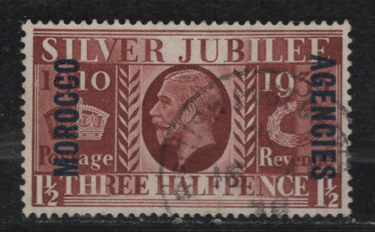 Lot 191 Morocco Agencies SC#228 1/2d Red Brown King George V, 1935 Silver Jubilee Issue, A Very Fine Used Singles, Key Used Value With British Post Office In Morocco CDS