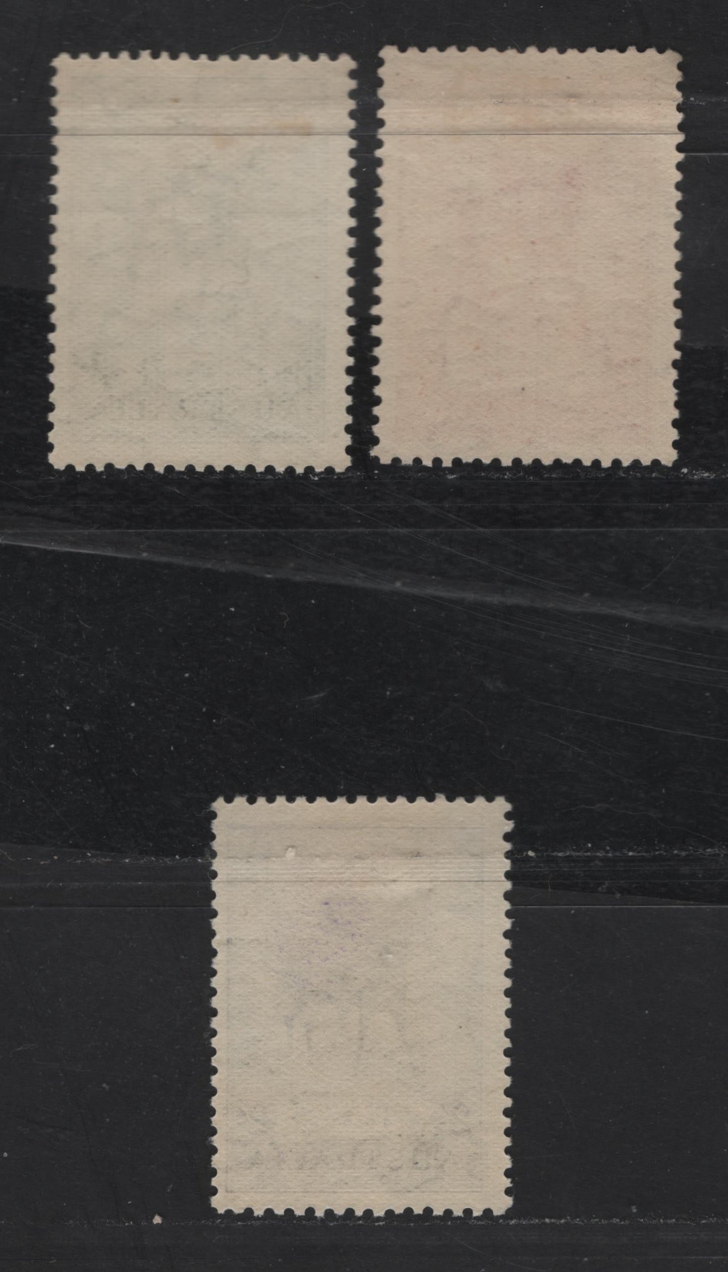 Lot 211 Australia SC#152-154 2d - 2/- Red - Violet King George V, 1935 Silver Jubilee Issue, 3 F/VFOG Singles