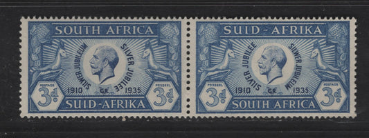 Lot 244 South Africa SC#70 3d Blue & Dark Blue King George V, 1935 Silver Jubilee Issue, A VFNH Pair