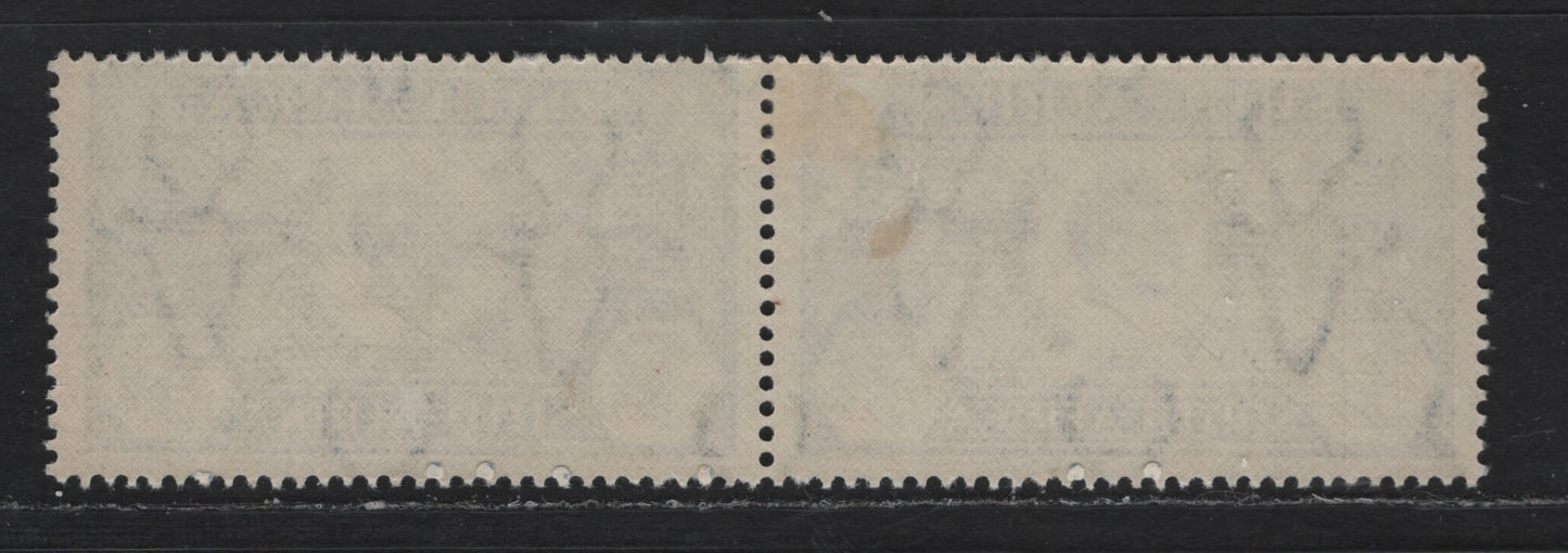Lot 248 South Africa SC#70var 3d Blue & Dark Blue King George V, 1935 Silver Jubilee Issue, A FOG Pair, Broken Rays In Front of Right Value Tablet & Infront of Springbok's Nose