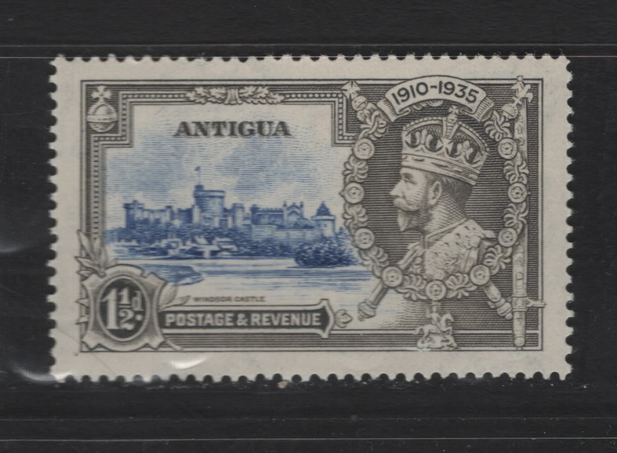Lot 264 Antigua SC#78 1.5d Gray Black & Ultramarine King George V & Castle, 1935 Silver Jubilee Issue, A VFNH Single