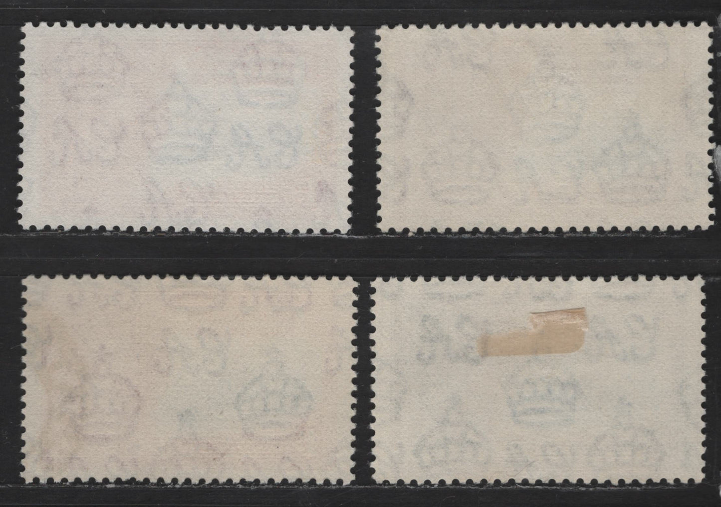 Lot 279 Bechuanaland Protectorate SC#1d - 6d 1d - 6d Carmine & Deep Gray Blue - Rose Purple & Gray Blue King George V & Castle, 1935 Silver Jubilee Issue, 4 Very Fine Used Singles