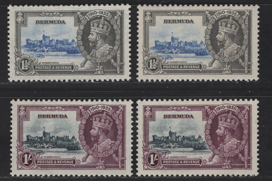 Lot 284 Bermuda SC#103 1/- Deep Plum & Bluish Black King George V & Castle, 1935 Silver Jubilee Issue, A Very Fine Used Single