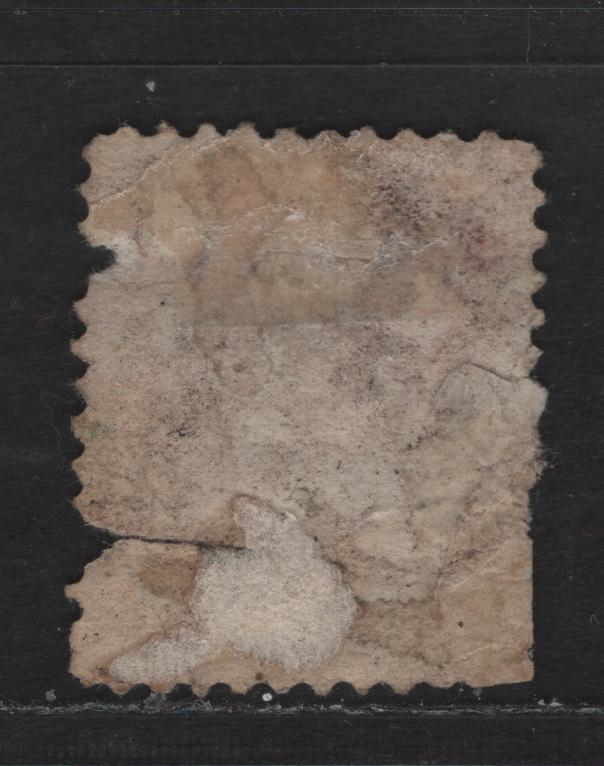 Lot 327 Canada  #39vvar 6c Brown Queen Victoria, 1870-1897 Small Queen Issue, A Ungraded Used Single Terrible Example Of The Rare Perf. 11.6 x 11.75, Very Fauty, But The First I Have Seen