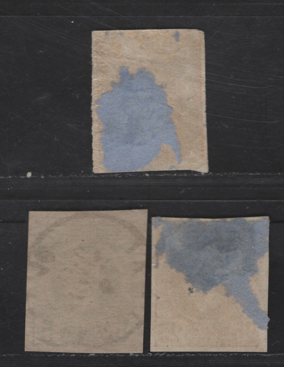 Lot 135 Greece SC#93b, 92, 96a 5l - 25l Green - Red Violet Hermes Head, 1891-1895 Small Hermes Head Issue, 3 Very Fine Used Imperf Singles, Two Shades Of Each