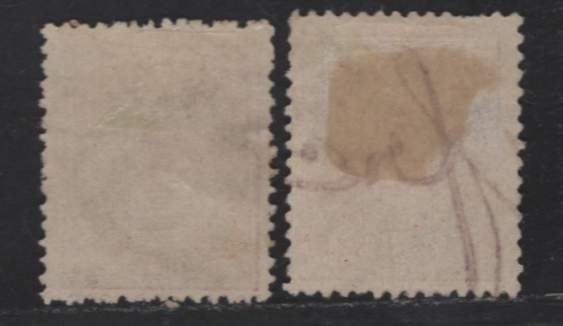 Norway SC#37 2o Brown & Orange Brown Posthorn, 1882-1893 Sans-Serif 'Norge' Unshaded Posthorn Issue, 2 Fine Used Singles, Two Shades