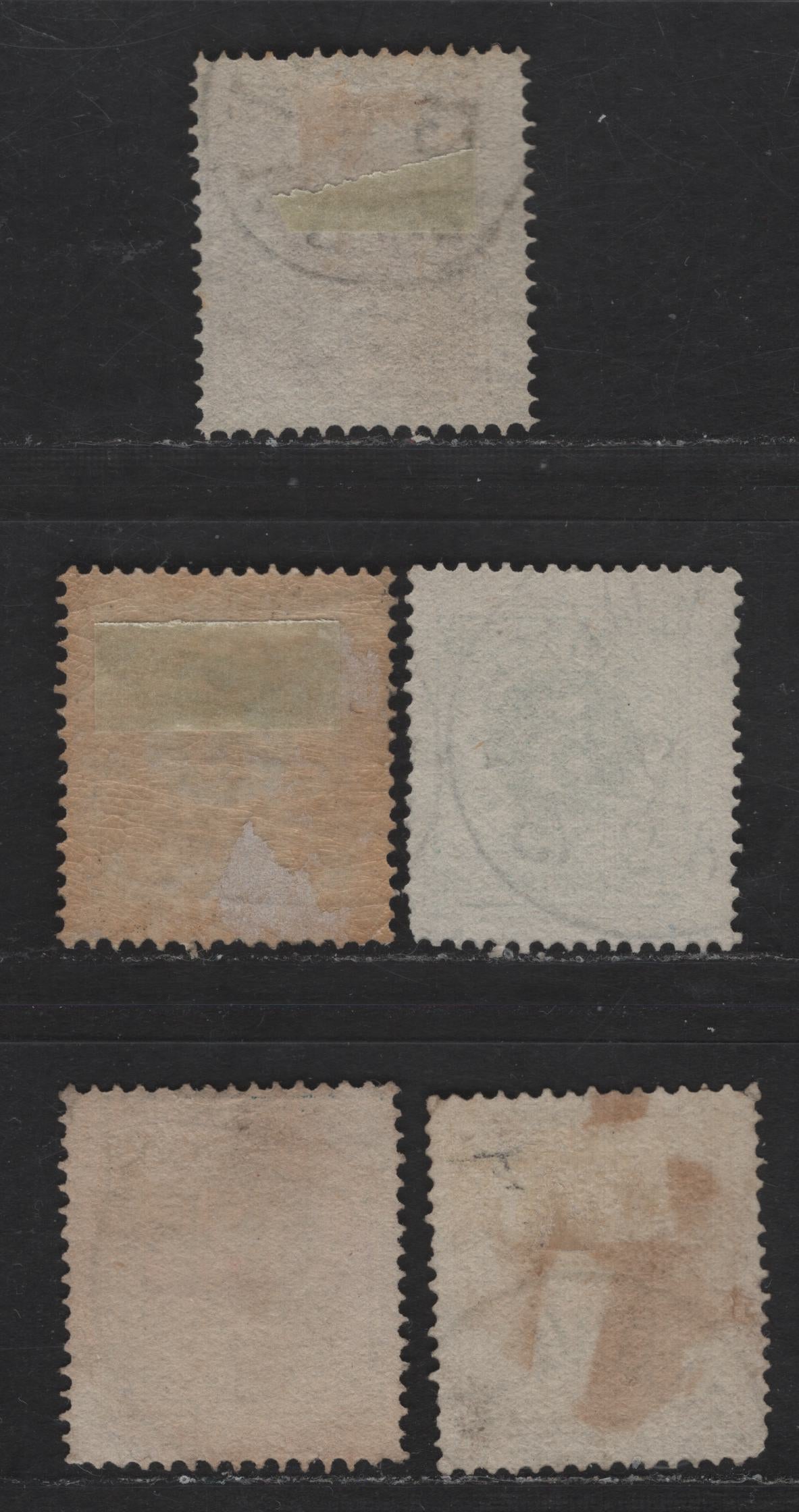 Lot 235 Sweden SC#17, 19, 22, 24a 3o - 24o Bistre Brown - Yellow Numeral, 1872-1877 Numeral Issue, 5 Fine Used Singles, Perf 14