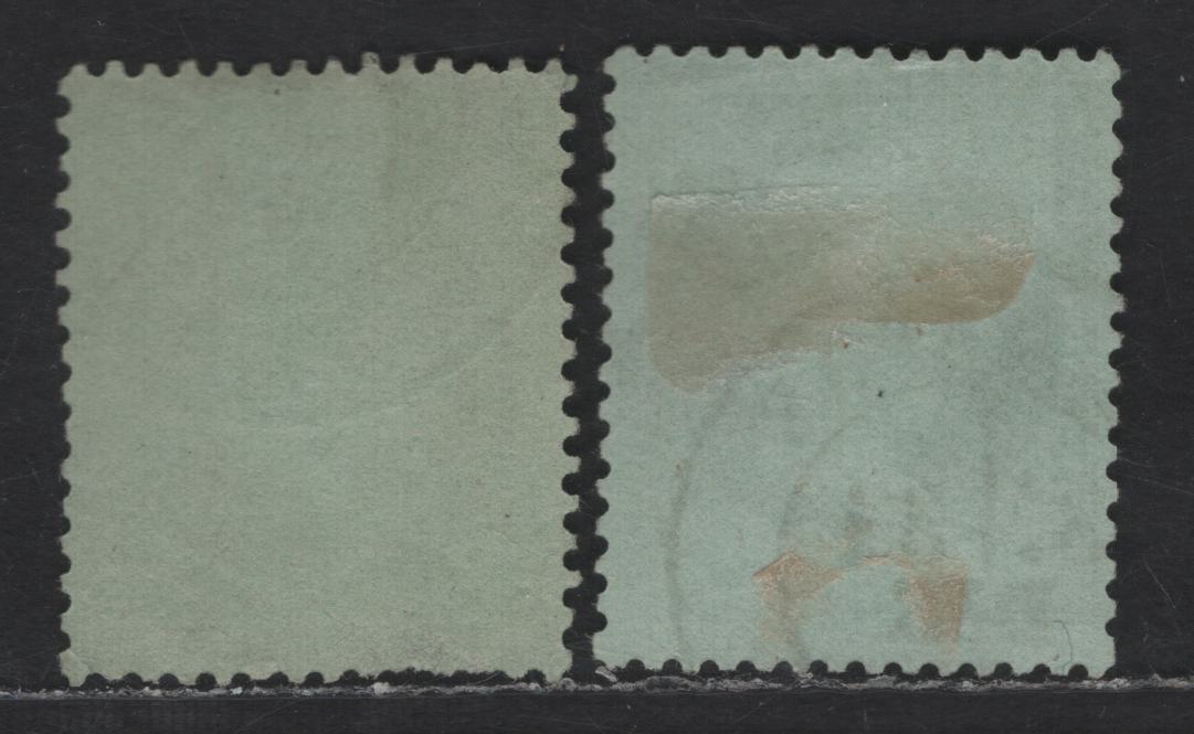 Lot 51 France SC#23-24 5c Green on Pale Blue & on Greenish Napoleon, 1862-1871 Perforated Napoleon III Issue, 2 Very Good Used Singles