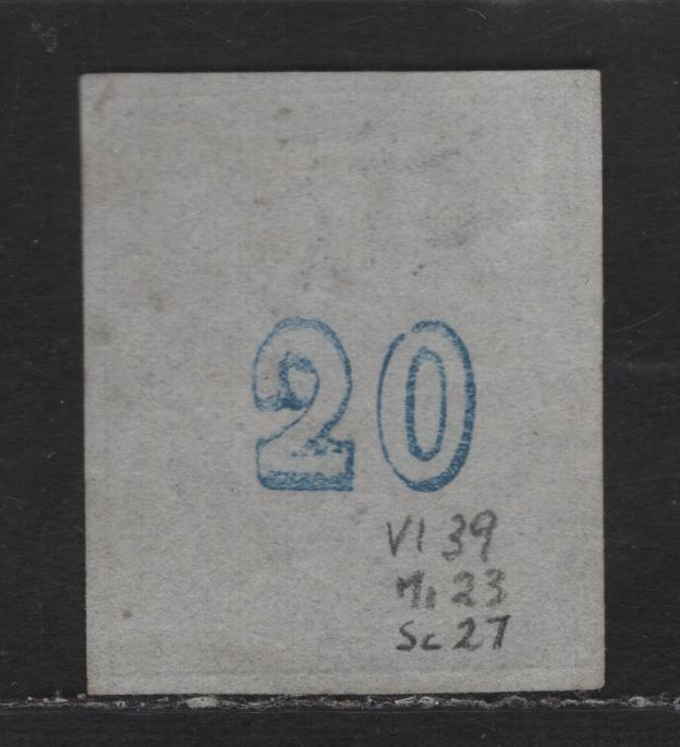 Lot 84 Greece SC#20a 20l Light Blue on Bluish Hermes Head, 1862-1867 Large Hermes Heads Issue, A Very Fine Used Single, Consecutive Athens Print