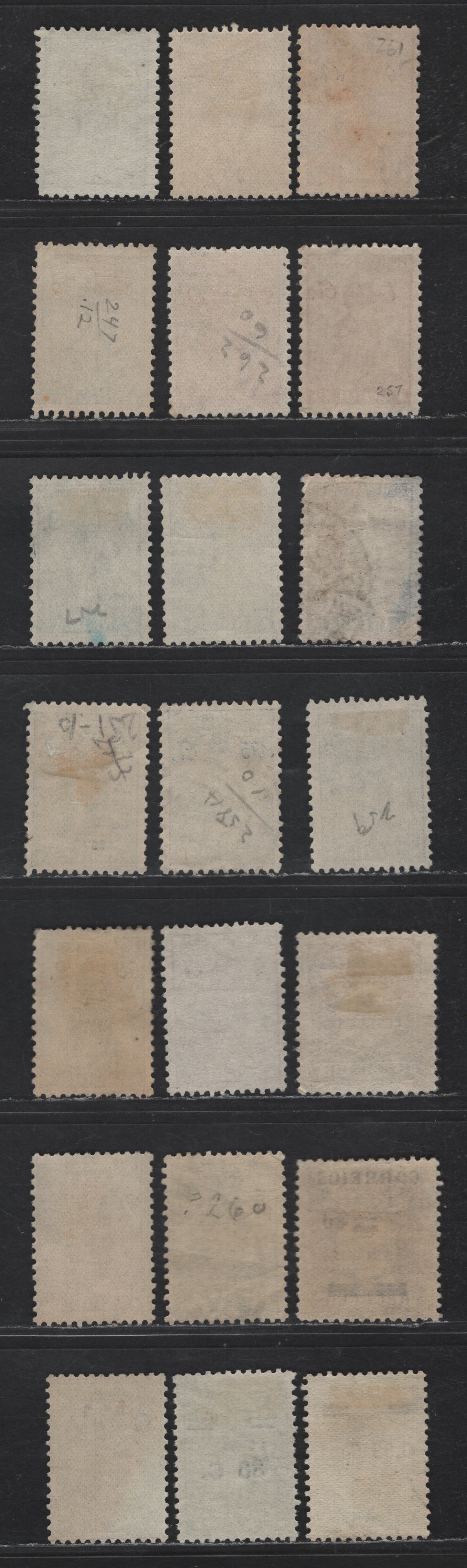 Lot 222 Angola SC#246-247, 251, 253-256, 258-A, 259-262, 267-269, 271 15c - 5c on 80c Black - Emerald Ceres, 1932-1946 Ceres & Surcharged Issues, 21 Fine/Very Fine Used Singles