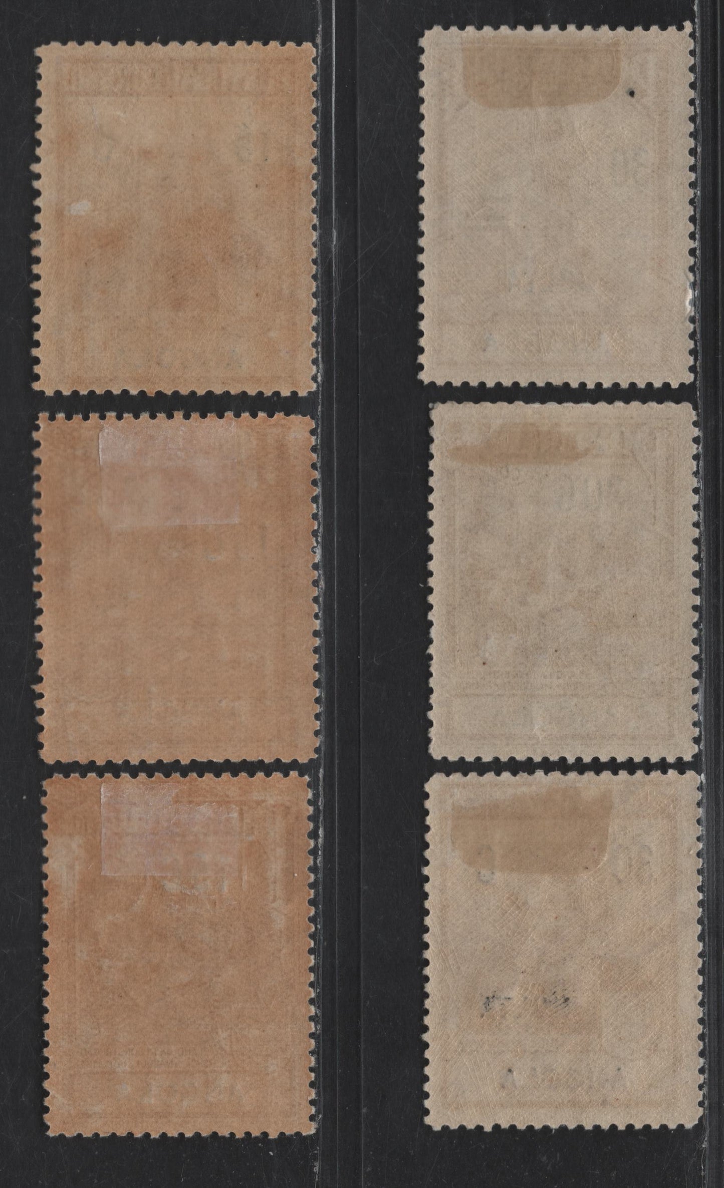 Lot 231 Angola SC#RA1-3, RAJ1-3 15c - 30c Purple Pombal Issue, 1925 Postal Tax Issue, 6 F/VFOG Singles